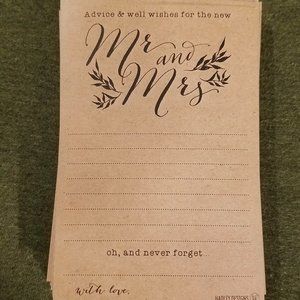 Advice & Well Wishes for Mr & Mrs - Wedding Cards